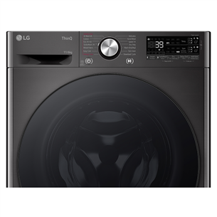 LG, 11 kg / 6 kg, gylis 56,5 cm, 1400 rpm, juoda - Skalbimo mašina - džiovyklė Prekė - F4DR711S2BA.APBQPMR