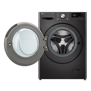 LG, 11 kg / 6 kg, gylis 56,5 cm, 1400 rpm, juoda - Skalbimo mašina - džiovyklė Prekė - F4DR711S2BA.APBQPMR