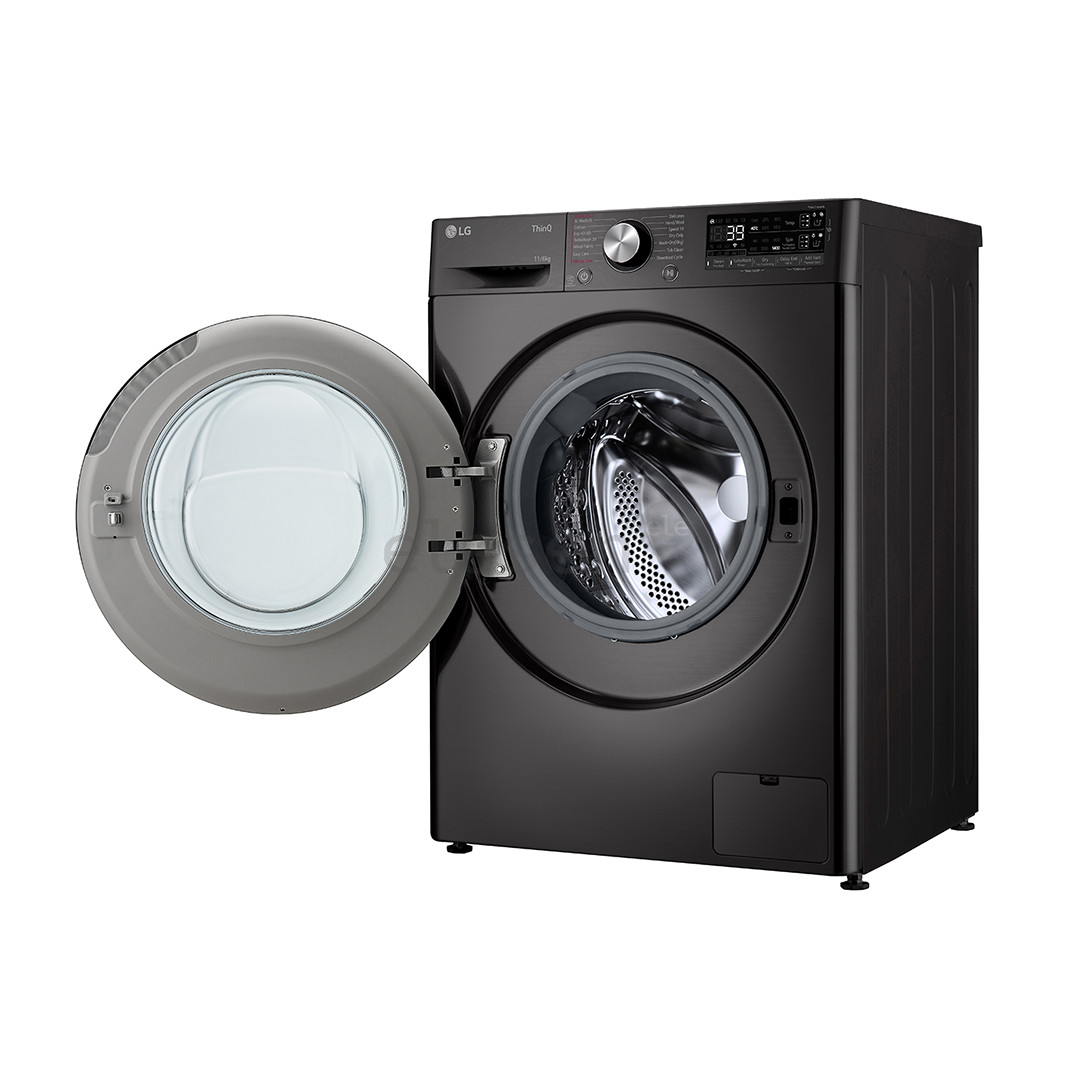 LG, 11 kg / 6 kg, depth 56,5 cm, 1400 rpm, black - Washer-dryer combo
