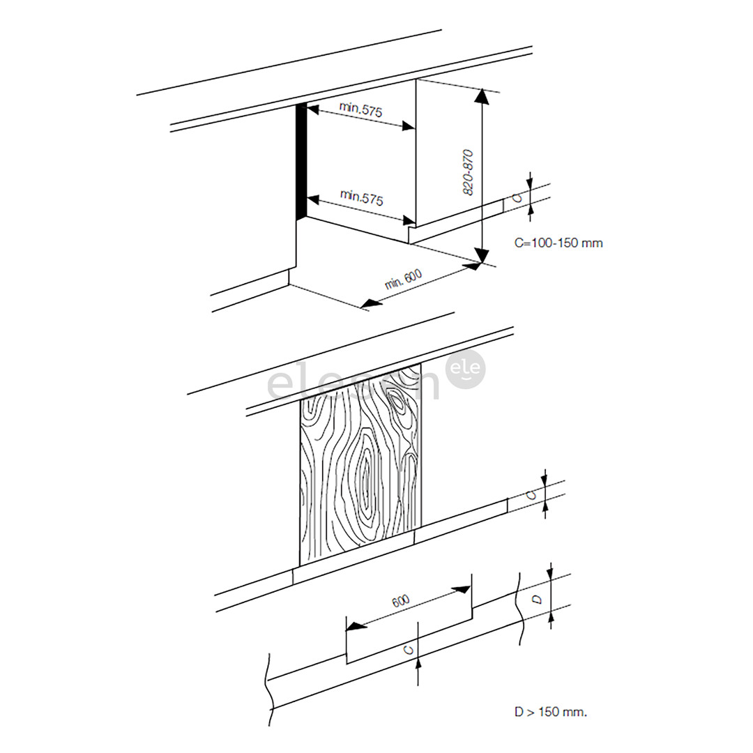 Beko, 107 L, 82 cm - Įmontuojamas šaldytuvas