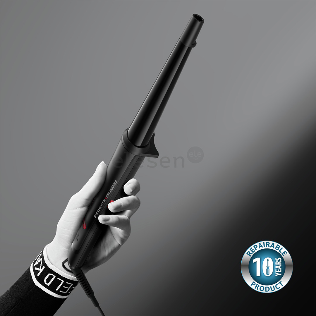 Rowenta x KARL LAGERFELD, black - Plaukų garbanojimo žnyplės Prekė - CF324LF0