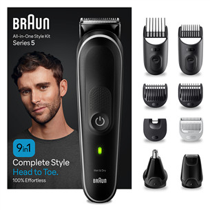 Braun Series 5, 9-in 1, black - Plaukų kirpimo mašinėlė Prekė - MGK5420 MGK5420