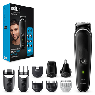 Braun Series 5, 9-in 1, black - Plaukų kirpimo mašinėlė Prekė - MGK5420