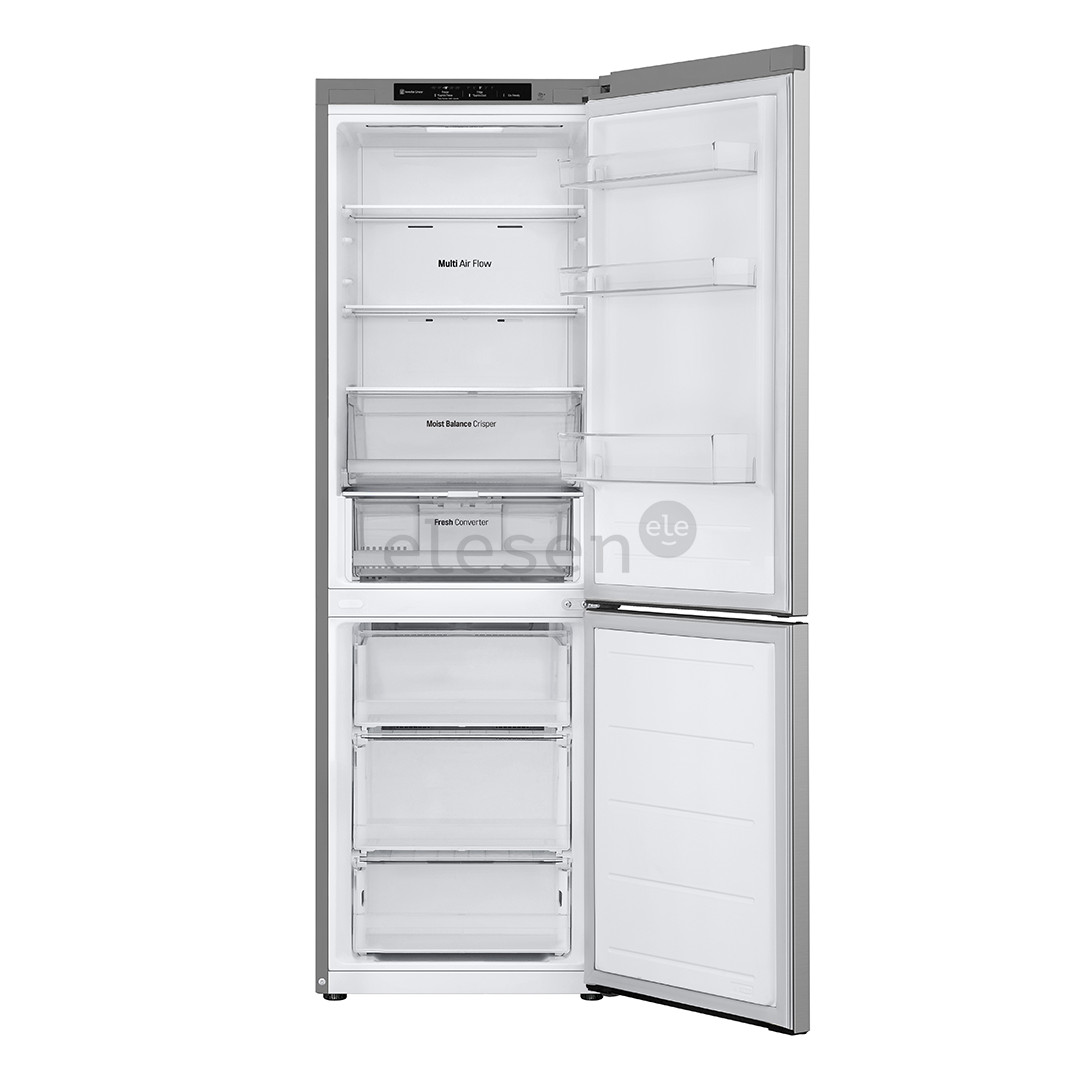 LG, NoFrost, 344 L, 186 cm, sidabro spalvos - Šaldytuvas