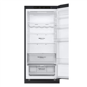 LG, NoFrost, 387 L, 203 cm, juodas - Šaldytuvas