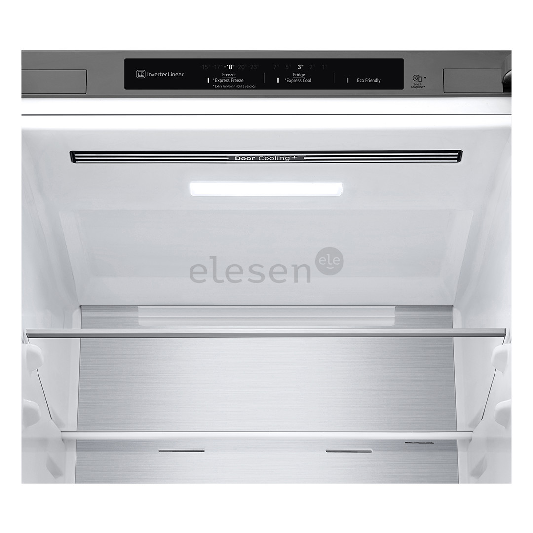 LG, NoFrost, 344 L, 186 cm, sidabro spalvos - Šaldytuvas