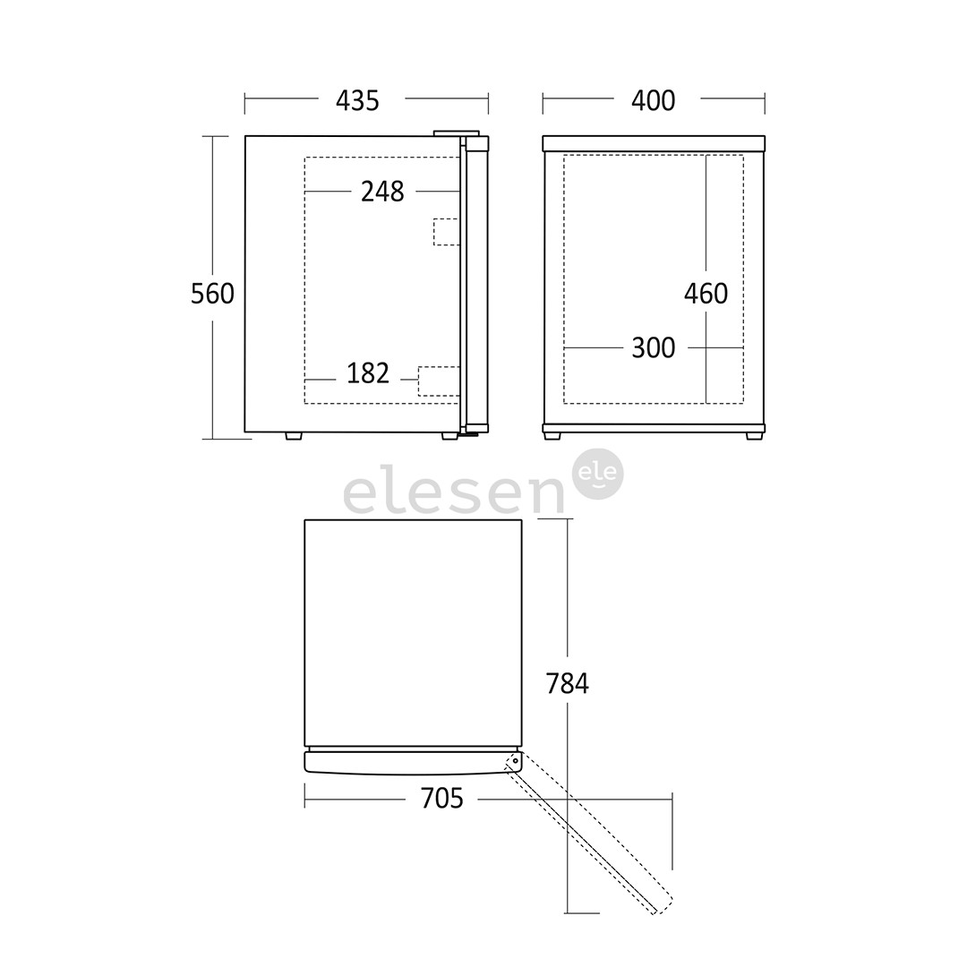 Scancool, 34 L, 56 cm, juodas - Gėrimų šaldytuvas