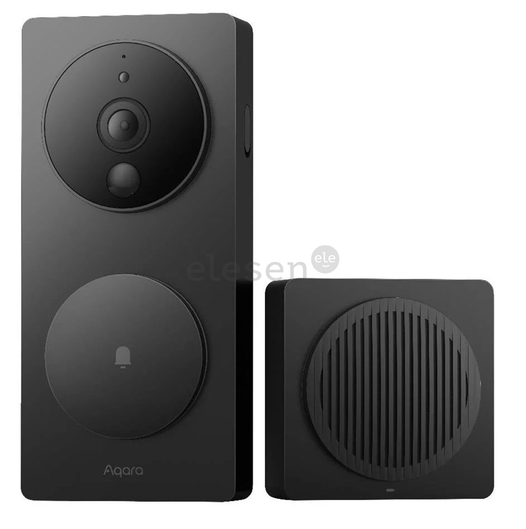 Aqara Smart Video Doorbell G4, 1080p, juodas - Išmanusis durų skambutis su kamera