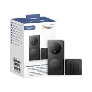 Aqara Smart Video Doorbell G4, 1080p, juodas - Išmanusis durų skambutis su kamera Prekė - SVD-C03