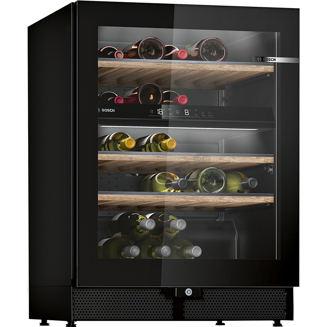 Bosch Series 6, 44 бутылки, высота 82 см, черный - Винный шкаф