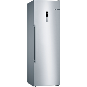 Bosch Series 6, NoFrost, 242 L, aukštis 186 cm, nerūdijančio plieno - Šaldiklis Prekė - GSN36BIEP GSN36BIEP