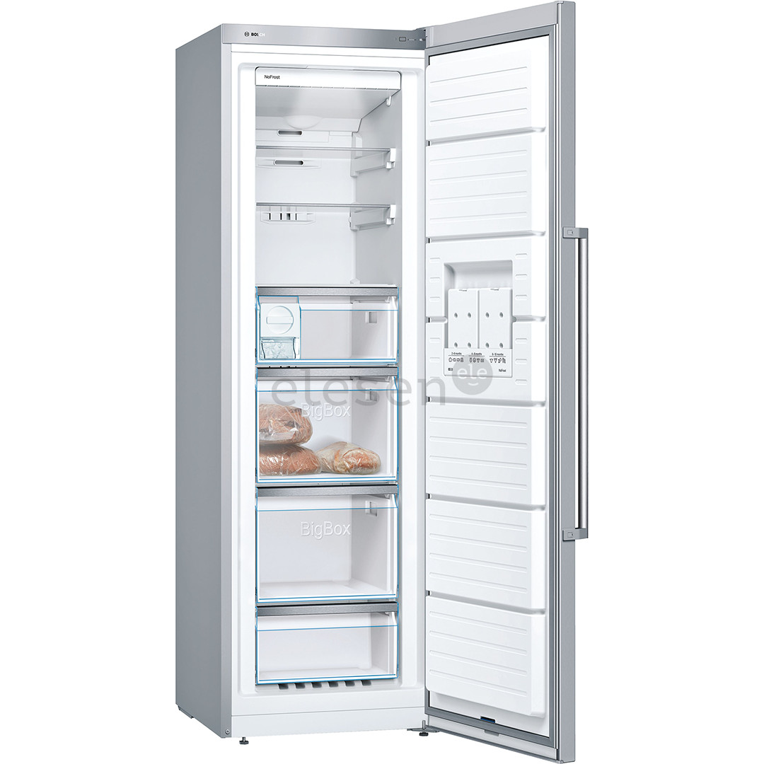 Bosch Series 6, NoFrost, 242 л, высота 186 см, нерж. сталь - Морозильник Товар - GSN36BIEP
