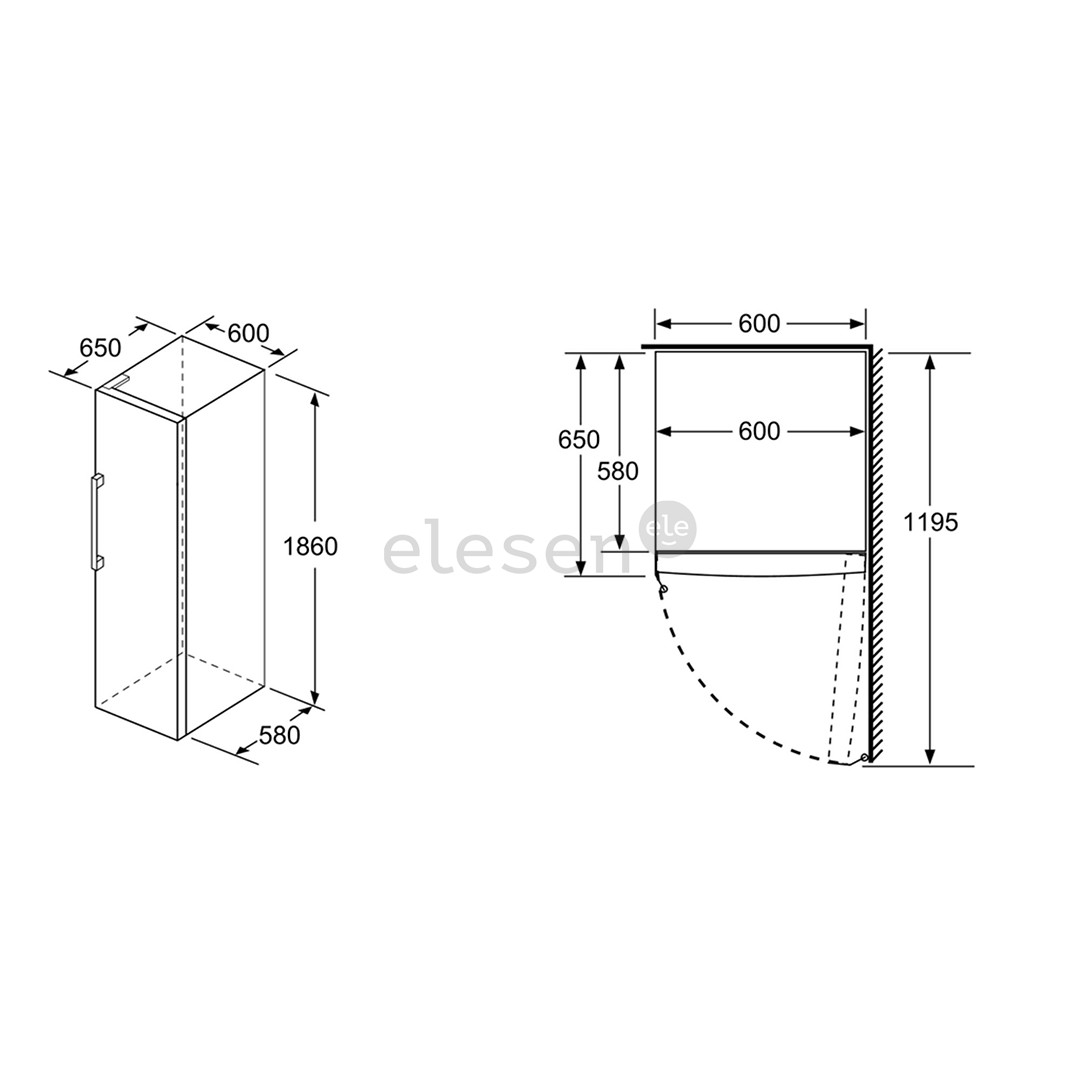 Bosch Series 6, NoFrost, 242 л, высота 186 см, нерж. сталь - Морозильник Товар - GSN36BIEP