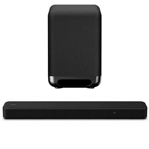 Soundbar ir žemųjų dažnių garsiakalbis Sony HT-S2000 + Sony SA-SW5, juoda Prekė - HTS2000SASW5 HTS2000SASW5
