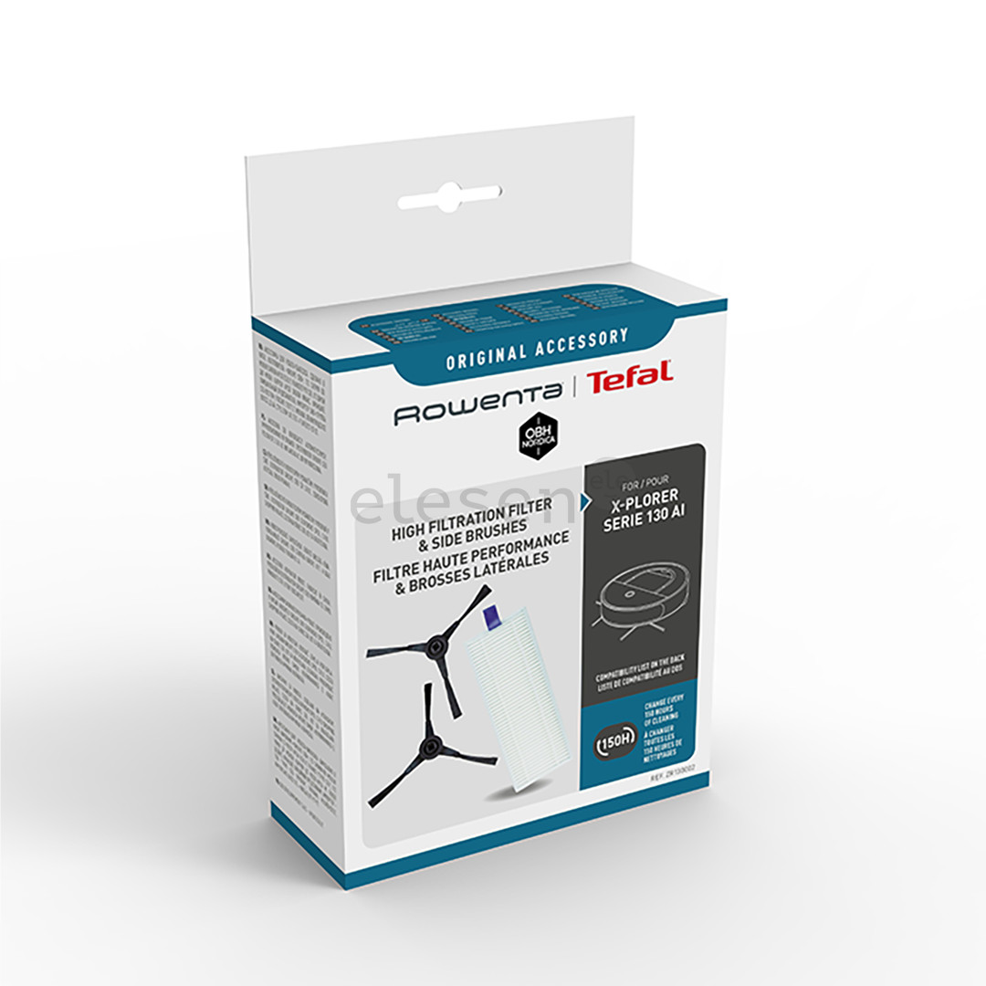 Tefal X-Plorer S130, RG90 - EPA filtras + šoniniai šepetėliai