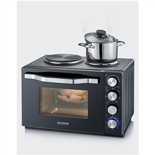 Severin, 30 L, 2500 W, black - Mini oven with two hotplates Item - TO2074