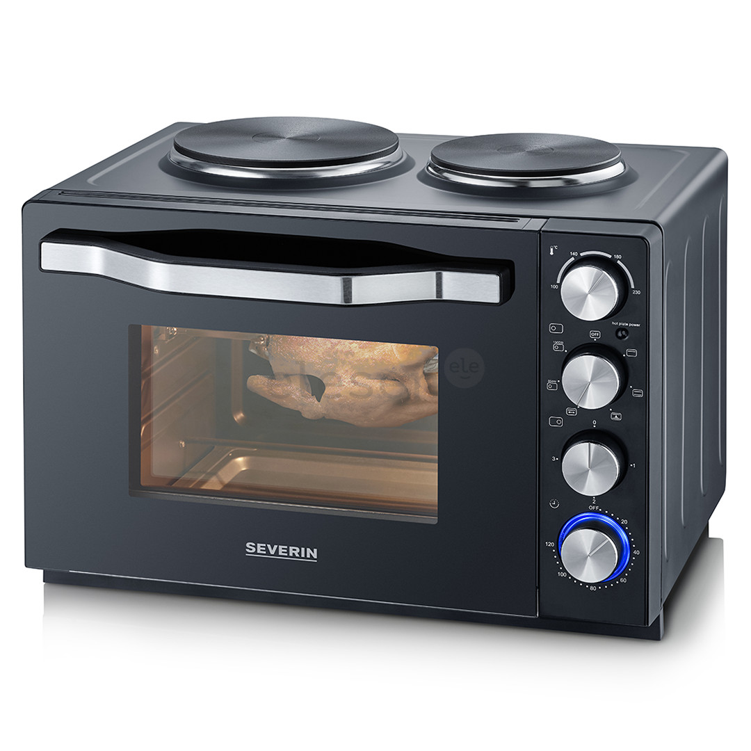 Severin, 30 L, 2500 W, black - Mini oven with two hotplates Item - TO2074