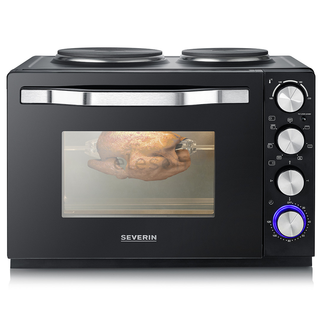 Severin, 30 L, 2500 W, black - Mini oven with two hotplates Item - TO2074