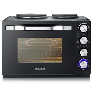 Severin, 30 L, 2500 W, black - Mini oven with two hotplates Item - TO2074