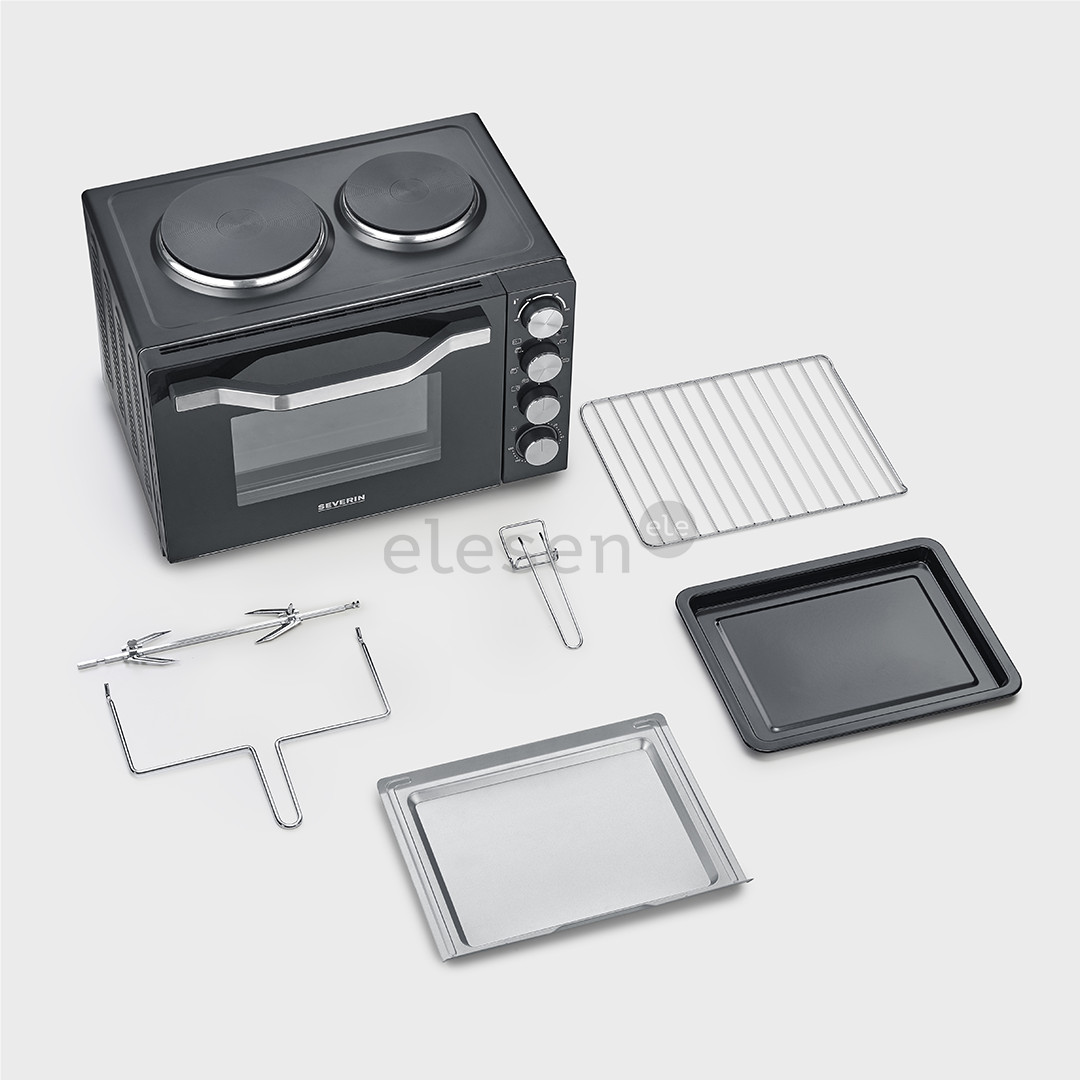 Severin, 30 L, 2500 W, black - Mini oven with two hotplates Item - TO2074