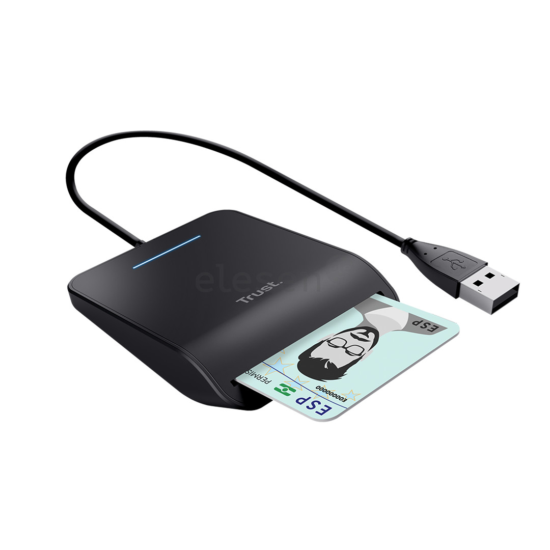 Trust Primo, USB-A, black - Smart Card Reader