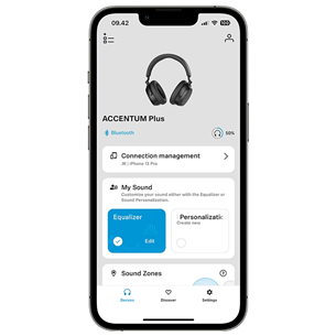 Sennheiser ACCENTUM Plus Wireless, triukšmo slopinimas, juodos - Belaidės ausinės Prekė - 700176