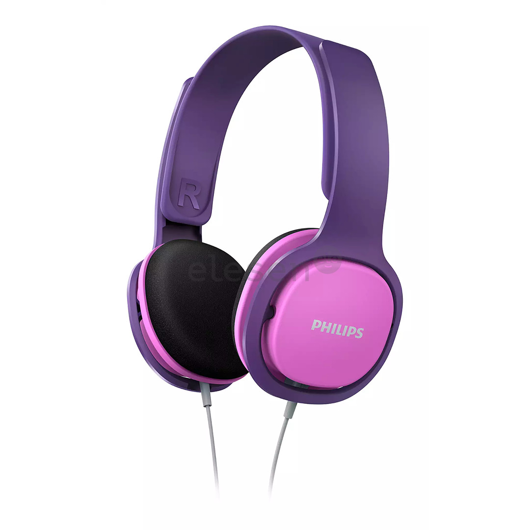 Philips SHK2000BK, rožinės/violetinės - Vaikiškos ausinės