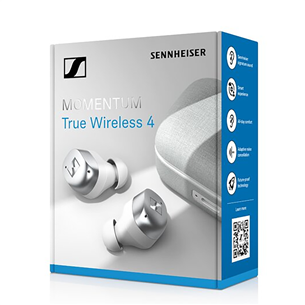 Sennheiser MOMENTUM True Wireless 4, triukšmo slopinimas, baltos - Belaidės ausinės Prekė - 700366