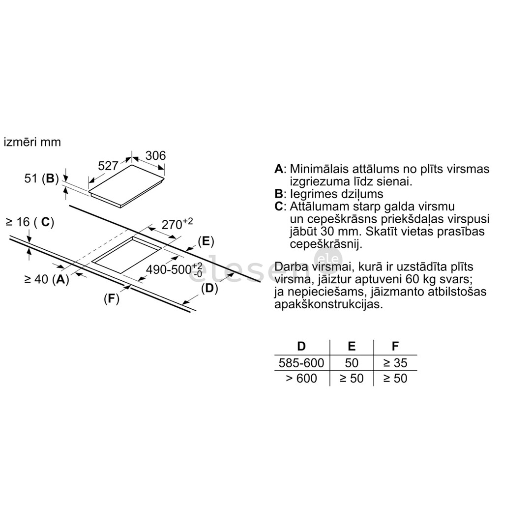 Bosch Serie 6, width 30.6 cm, steel frame, black - Built-in Induction Hob