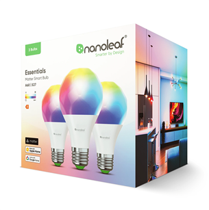 NanoLeaf Matter E27 Smart Bulb, 3 vnt. - Išmaniosios lemputės Prekė - NF080B02-3A19E