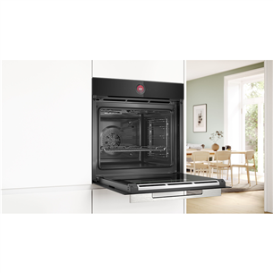 Bosch, Series 8, valymas garais, 71 L, juoda - Orkaitė Prekė - HBG7221B1S