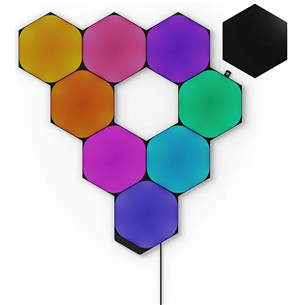 Nanoleaf Shapes Hexagons Starter Kit, 9 plokštės - Išmaniųjų šviestuvų rinkinys Prekė - NL42-0102HX-9PK NL42-0102HX-9PK