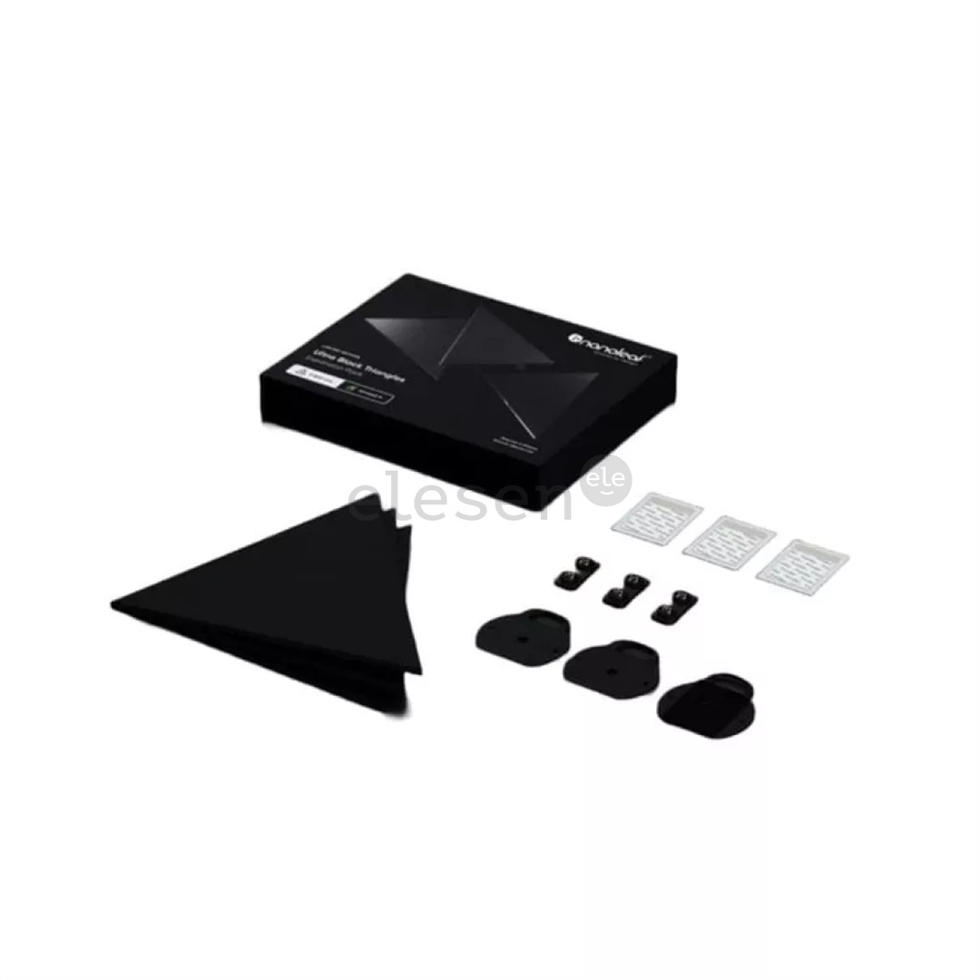 Nanoleaf Shapes Black Triangles Expansion Pack, 3 panels - Smart Light Expansion Pack