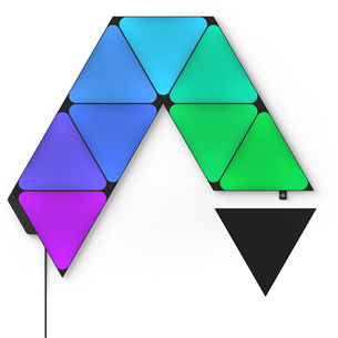 Nanoleaf Shapes Black Triangles Starter Kit, 9 plokštės - Išmaniųjų šviestuvų rinkinys Prekė - NL47-0102TW-9PK