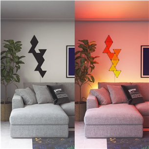 Nanoleaf Shapes Black Triangles Starter Kit, 9 plokštės - Išmaniųjų šviestuvų rinkinys Prekė - NL47-0102TW-9PK