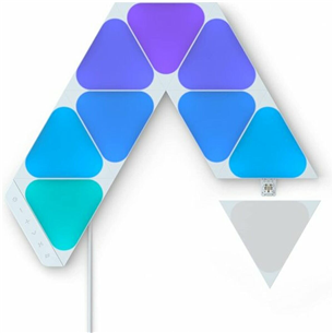 Nanoleaf Shapes Mini Triangles Starter Kit, 9 plokštės - Išmaniųjų šviestuvų rinkinys Prekė - NL48-0002TW-9PK-EU