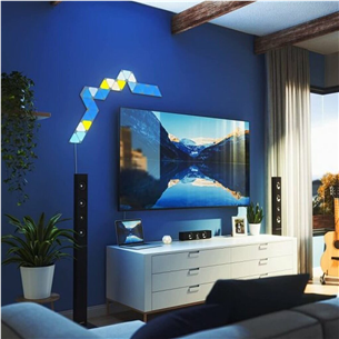 Nanoleaf Shapes Mini Triangles Starter Kit, 9 plokštės - Išmaniųjų šviestuvų rinkinys Prekė - NL48-0002TW-9PK-EU