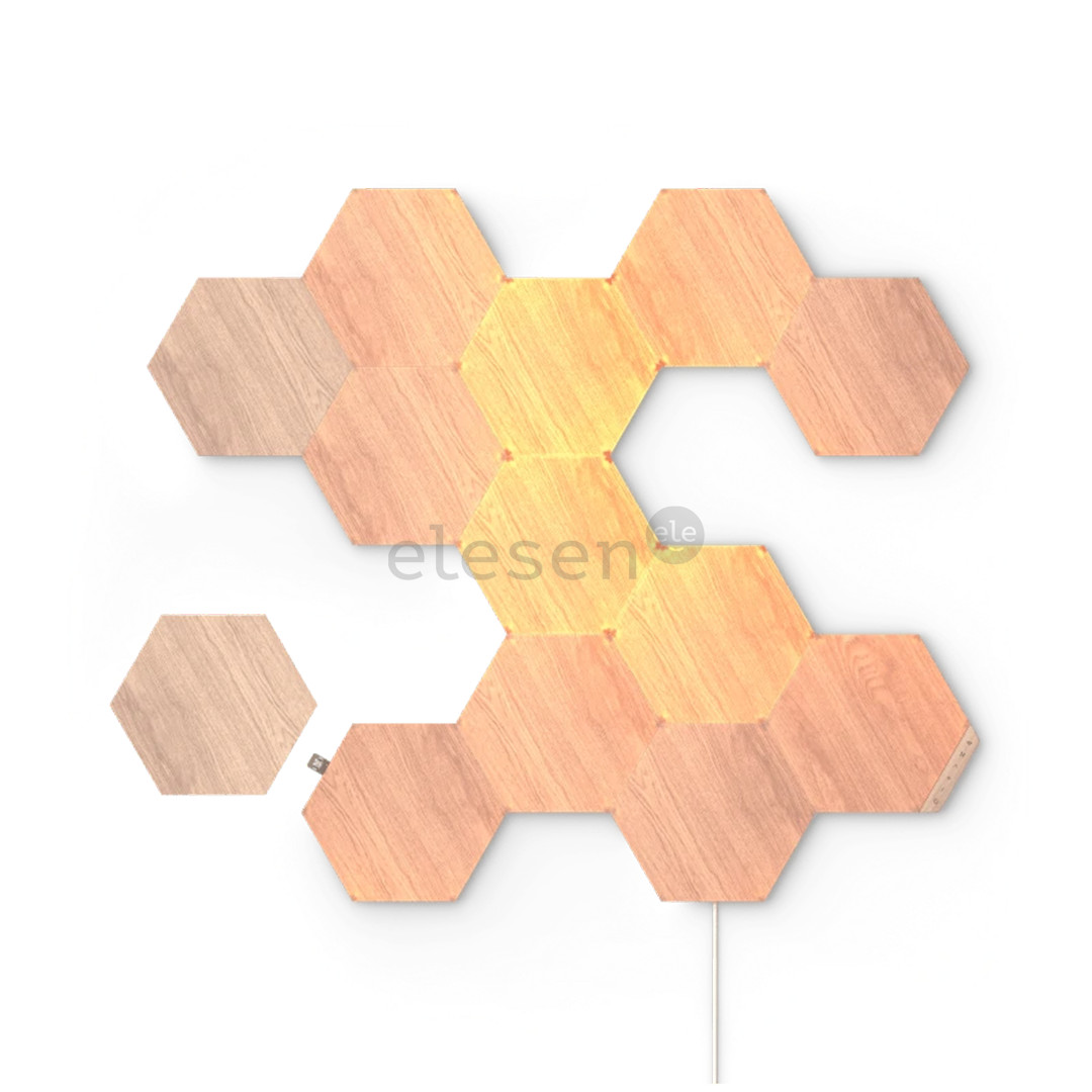 Nanoleaf Elements Hexagons Starter Kit, 13 panelių - LED šviesos panelės