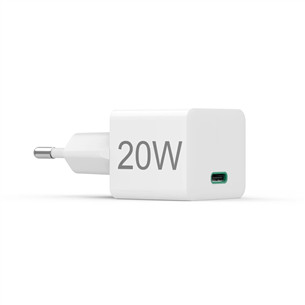 Hama Fast Charger, USB-C, 20 W, baltas - Maitinimo adapteris
