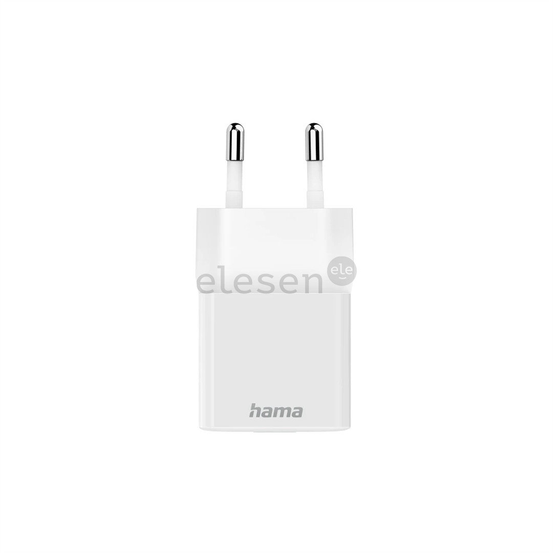 Hama Fast Charger, USB-C, 20 W, baltas - Maitinimo adapteris