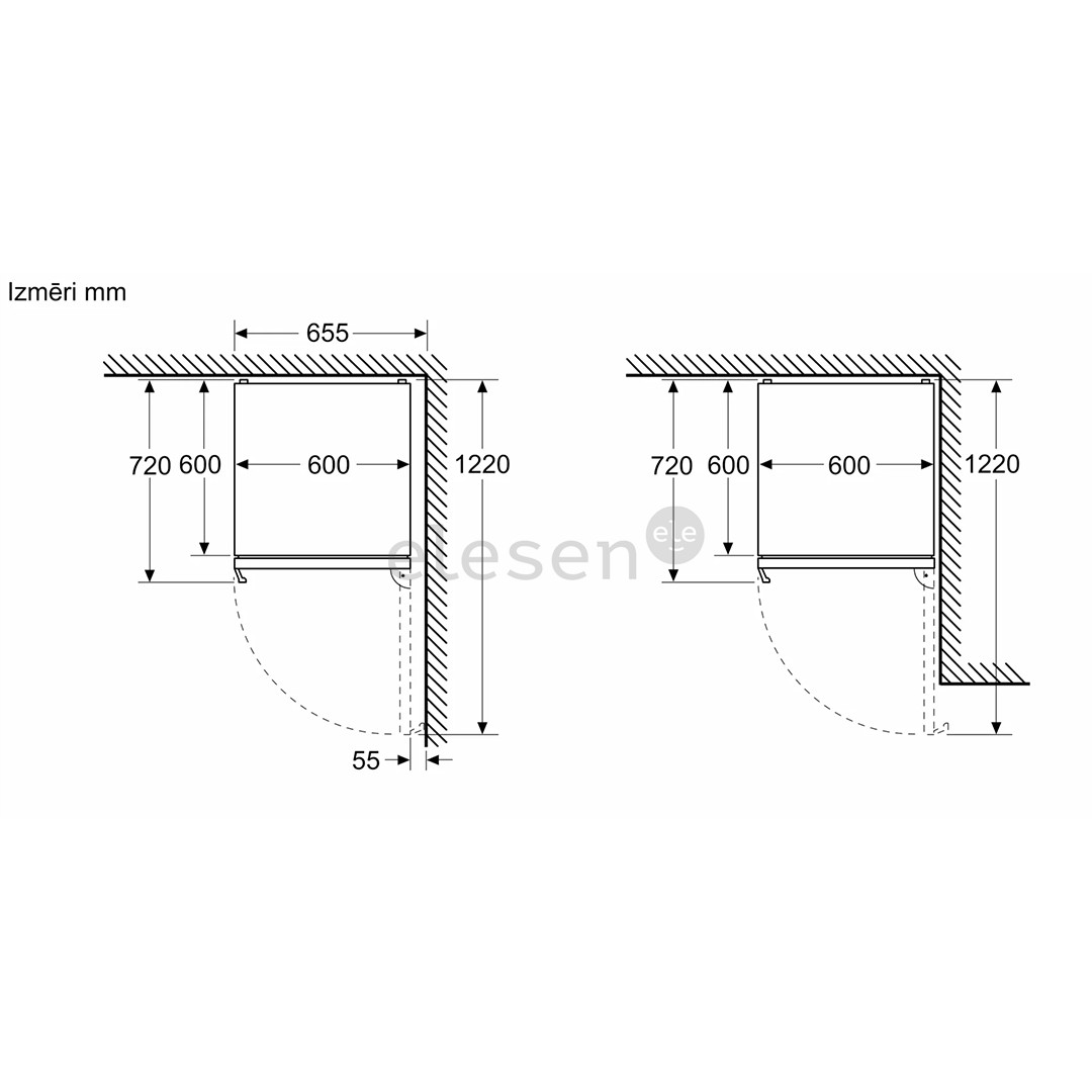 Bosch, NoFrost, 363 L, aukštis 203 cm, nerūdijančio plieno - Šaldytuvas