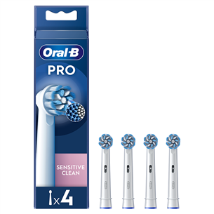 Braun Oral-B Sensitive Clean PRO, 4 vnt., balti - Dantų šepetėlių antgaliai Prekė - EB60-4NEW EB60-4NEW