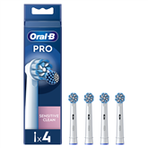 Braun Oral-B Sensitive Clean PRO, 4 vnt., balti - Dantų šepetėlių antgaliai Prekė - EB60-4NEW