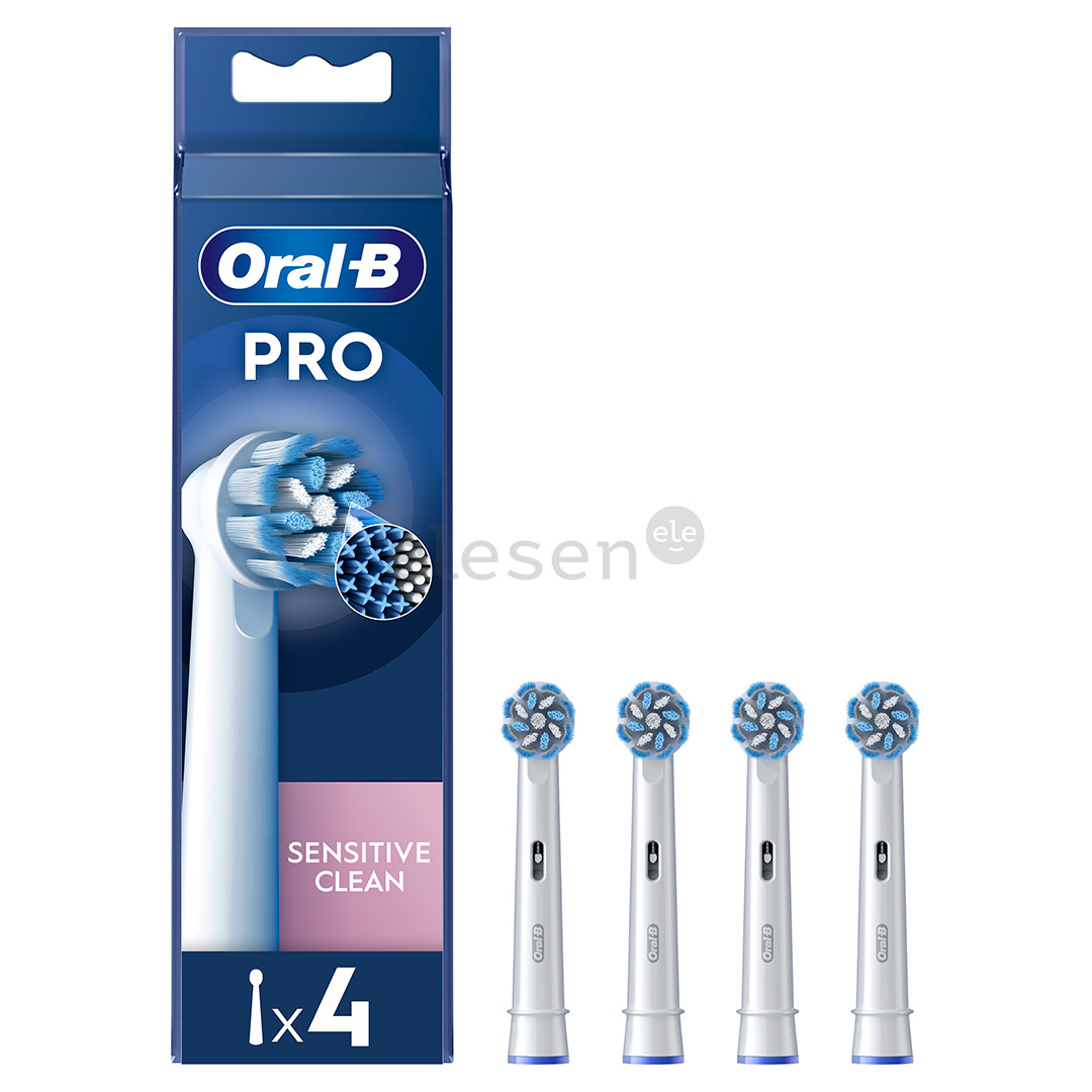 Braun Oral-B Sensitive Clean PRO, 4 pcs, white - Extra brushes Item - EB60-4NEW