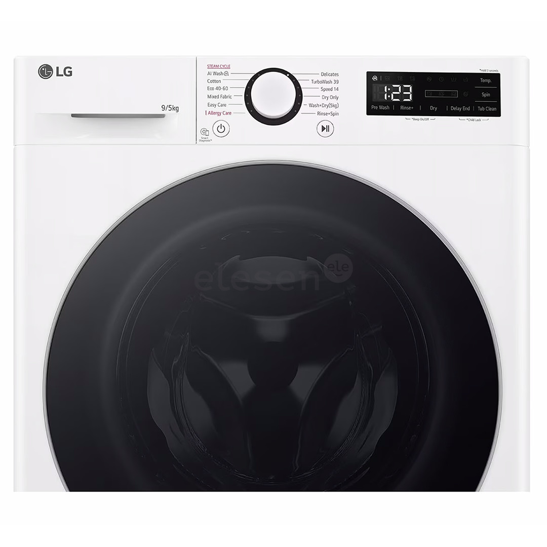 LG V500 series, 9 kg / 5 kg, depth 47,5 cm, 1200 rpm - Washer-dryer