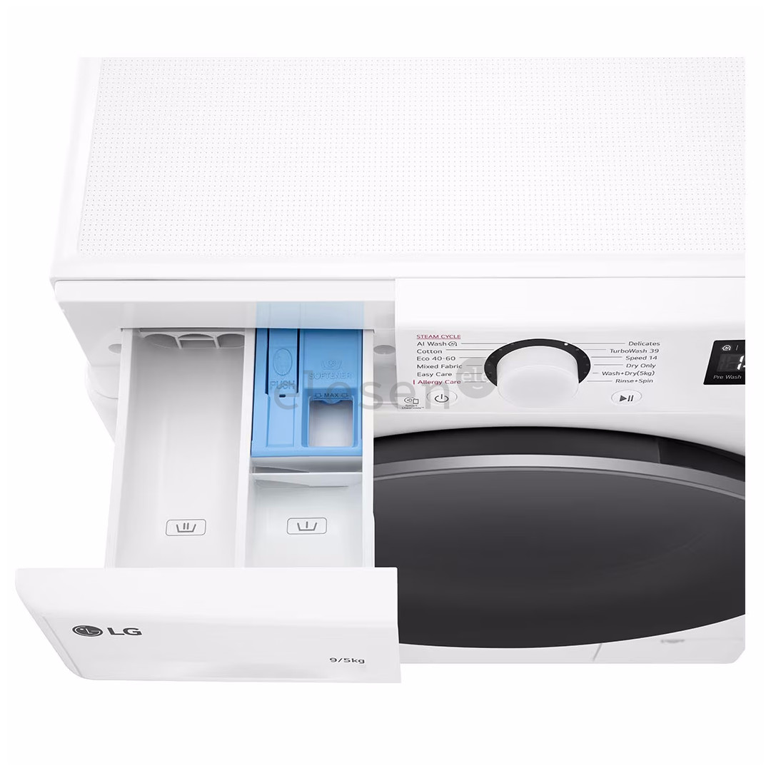 LG V500 series, 9 kg / 5 kg, depth 47,5 cm, 1200 rpm - Washer-dryer