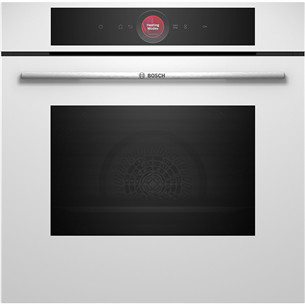 Bosch, Series 8, пиролитическая очистка, 71 л, белый - Интегрируемый духовой шкаф HBG7721W1S