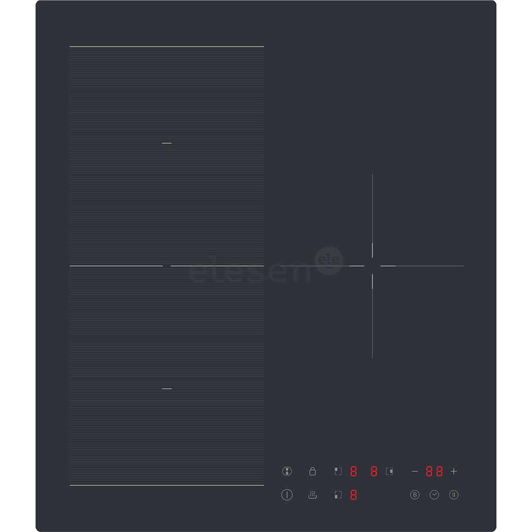 Schlosser, plotis 45 cm, juoda - Įmontuojama indukcinė kaitlentė
