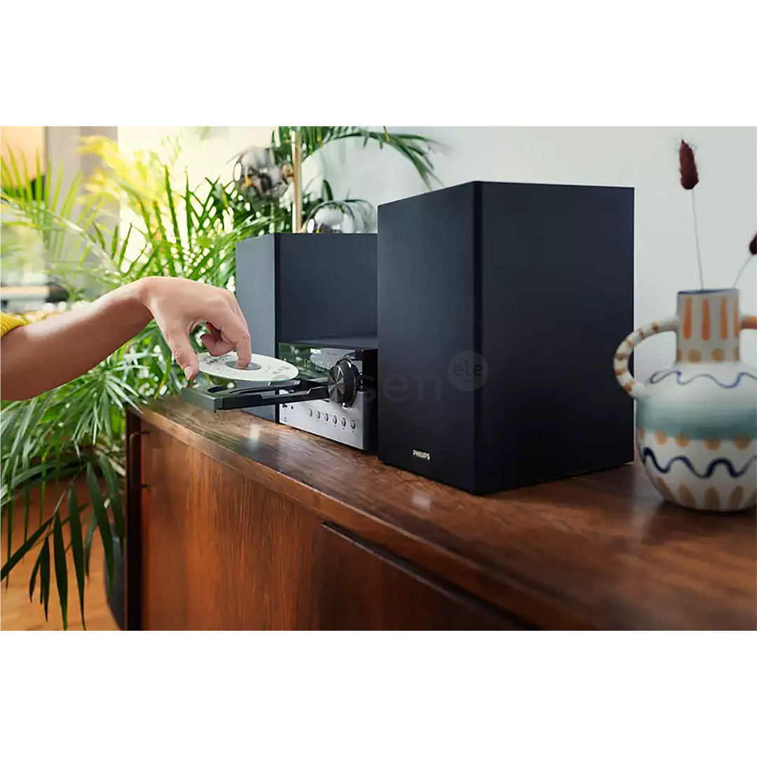 Philips TAM4505, 2.0, 60 W, Bluetooth, USB, CD, juodas - Muzikinis centras Prekė - TAM4505/12