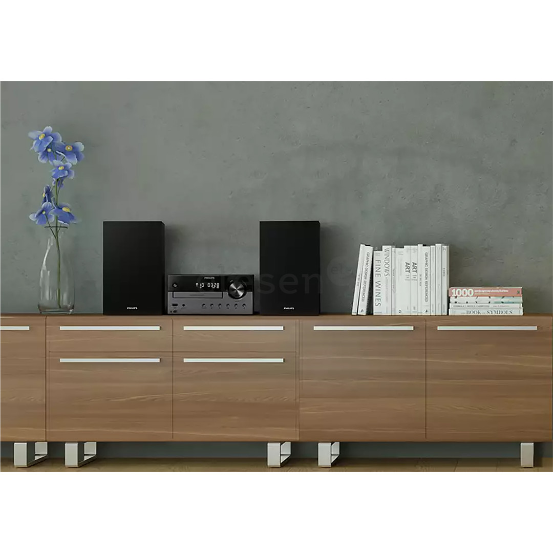 Philips TAM4505, 2.0, 60 W, Bluetooth, USB, CD, juodas - Muzikinis centras Prekė - TAM4505/12